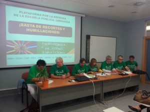 La Plataforma en Defensa de la Educación Pública realizó ayer una rueda de prensa. Foto: PDEP