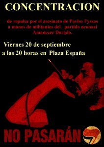 La concentración tendrá lugar a las 20.00 horas en la plaza de España