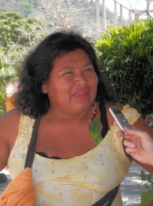 Nazareth Flores, presidenta de la Central de Pueblos Indígenas del Beni. Foto: Ainhoa Fernández (AraInfo)
