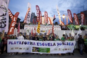Imagen de la huelga educativa en Zaragoza del pasado 24 de octubre. Foto: Juan Manzanara
