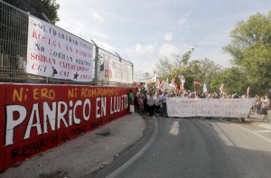 Manifestación de la plantilla de Panrico en Santa Perpètua de Mogoda. Foto: Agencias