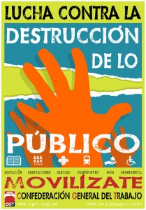 Pegallo de la campaña de CGT.