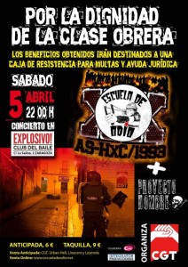 El concierto, organizado por CGT, se celebra este sábado, 22.00 horas en la sala Explosivo! de Zaragoza.