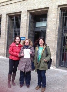 Marea Naranja, Marea Verde, Febrero Feminista y MHUEL presentaron la solicitud en el registro de la DGA.