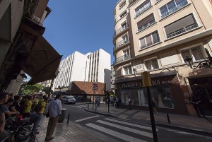 Imagen de la protesta frente al domicilio de Fernando Gimeno. Foto: Diego Díaz (AraInfo)