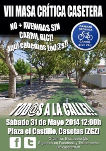 Cartel de la VII Masa Crítica Casetera que tendrá lugar este sábado.