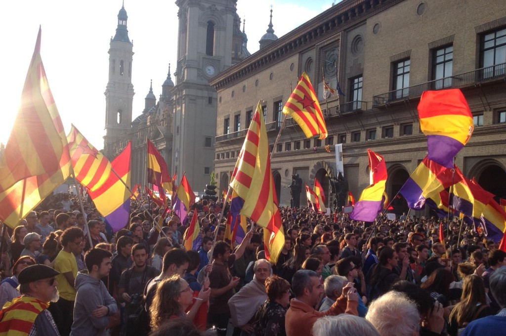 Manifestación en Zaragoza por la República en 2014. Foto: Eva Ponz
