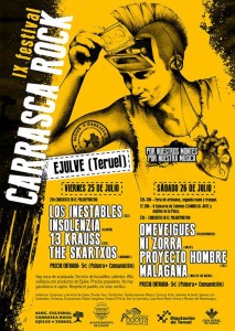 Cartel de la edición de este año del Festival Carrasca Rock.