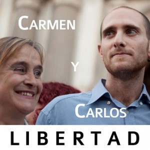 Imagen de la campaña por la libertad de Carlos y Carmen.
