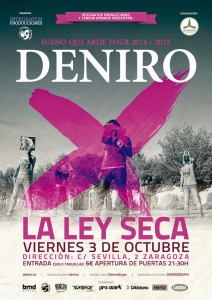 Cartel del concierto de esta noche con Deniro.