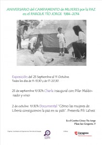 Cartel con los actos.
