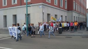 Imagen de la Marcha saliendo de Zaragoza el pasado domingo. Foto: 15M Uesca