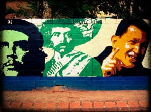 Mural en las calles de Caracas.