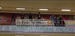 Neonazis de Respuesta Estudiantil. Foto: Colectivo de Estudiantes Madrid