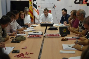 Imagen del Consello Nazional de CHA celebrado este lunes.