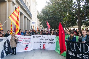 Imagen de la pasada huelga estudiantil en Aragón. Foto: Pablo Ibañez (AraInfo)