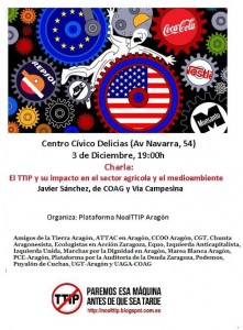 Cartel del acto de esta tarde.