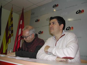 David Félez y Joaquín Palacín durante una rueda de prensa.