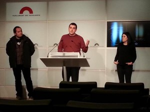Imagen de la rueda de prensa de la CUP. Foto: @cupnacional
