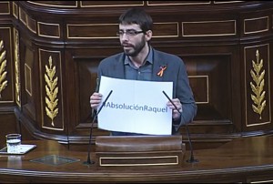 Álvaro Sanz mostrando el hast