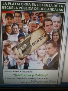 Cartel de la charla de este lunes.