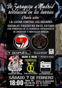 Cartel del evento de este sábado en Madrid.