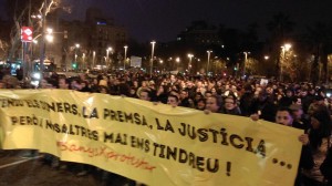 Manifestación en Barcelona. Foto: @La_Directa