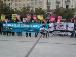 Manifestación celebrada en Zaragoza. Foto: @ADICAE