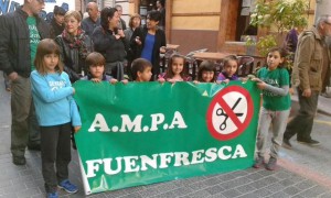 Protesta en Teruel. Foto: @anicamellamo