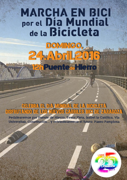 Cartel de la marcha en bici de este domingo.