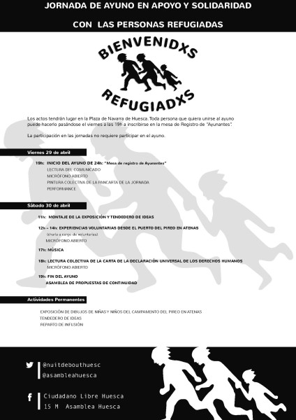 cartel-refugiados-ayuno uesca