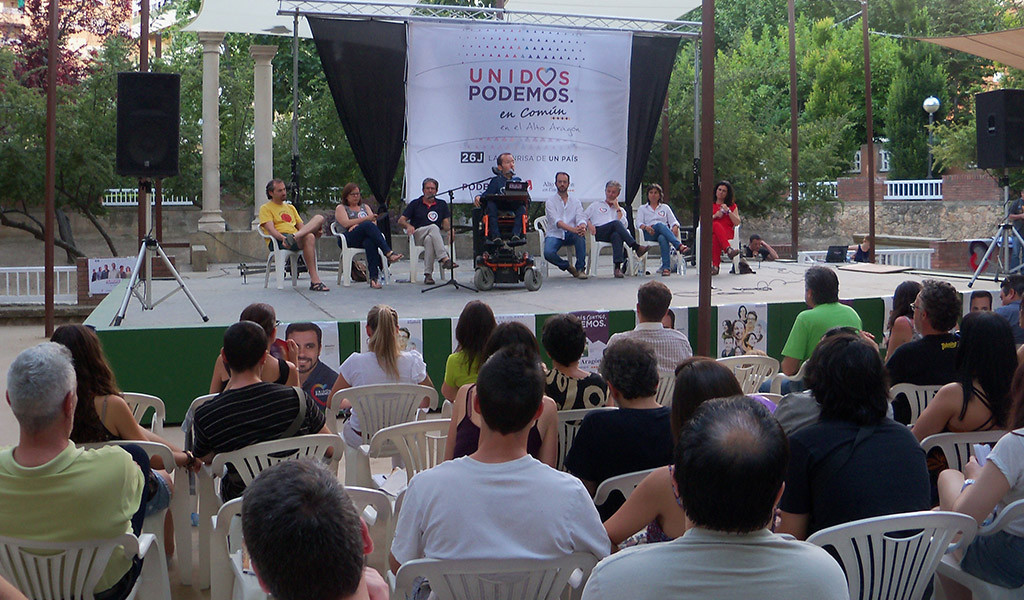 Acto central de Unidos Podemos en Común en Uesca.