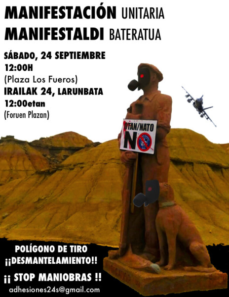 Cartel de la manifestación en Tutera.