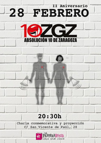 CARTEL Absolución 10 ZGZ 28 FEBRERO
