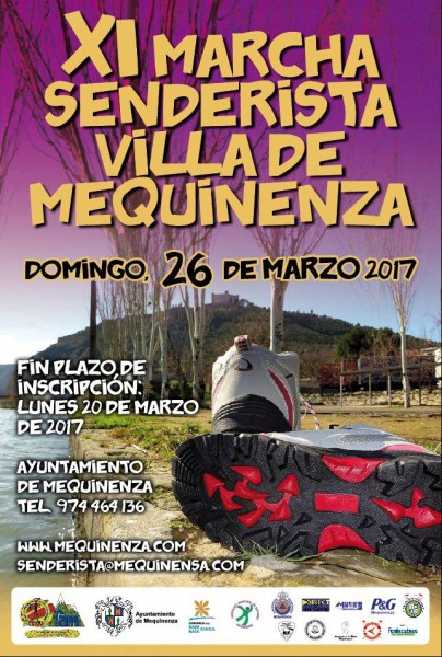Cartel XI Marcha Senderista Villa de Mequinenza