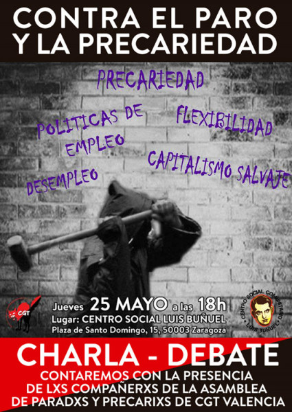 Charla contra paro y precariedad CGT