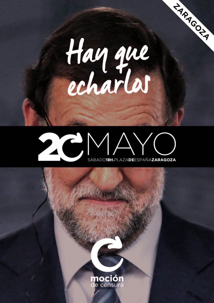 Moción de censura. Acto en Zaragoza
