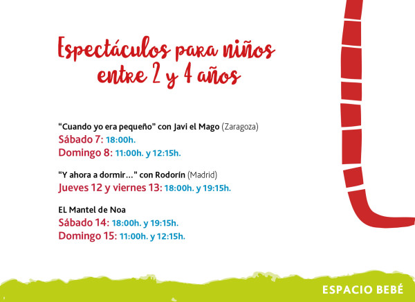 Programación Infantil. Fiestas del Pilar 2017