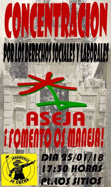Cartel de la concentración del jueves 25.