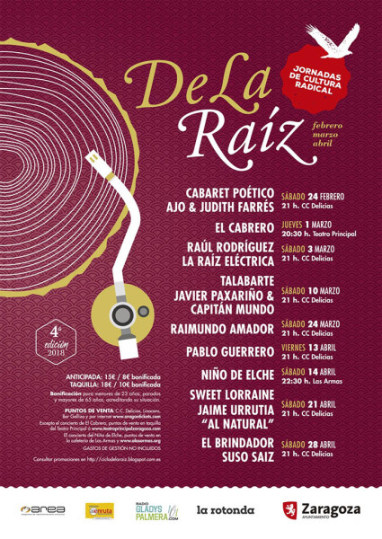 Ciclo La Raiz 2018 zgz cartel