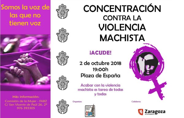 Foto: concentración, en repulsa de estos terribles asesinatos machistas (FABZ)