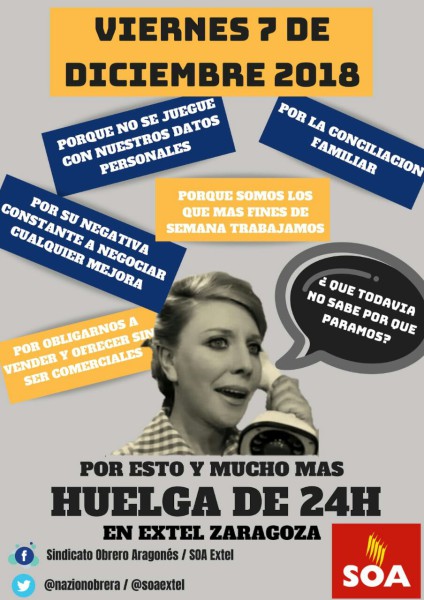7D huelga 24h extel zgz