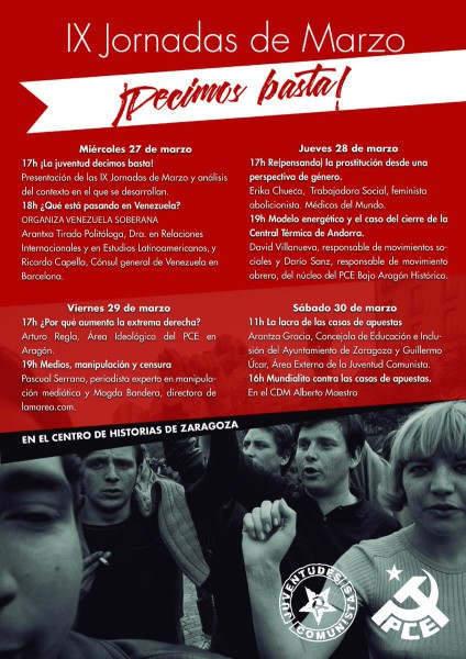 jornadas marzo PCE Aragon 2