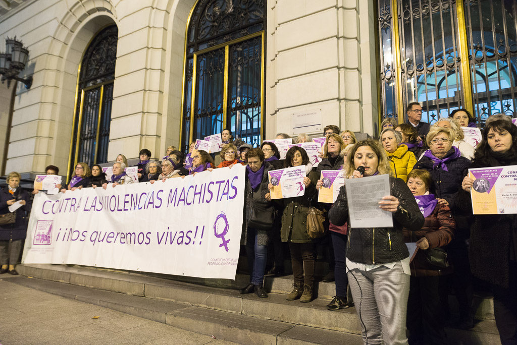 Concentración en Zaragoza el pasado 4 de febrero de 2020 contra las violencias machistas