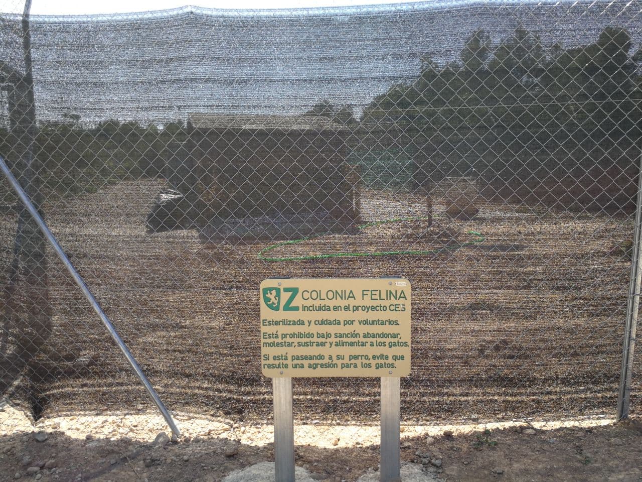 Un cartel sobre la colonia felina de el guano en zaragoza