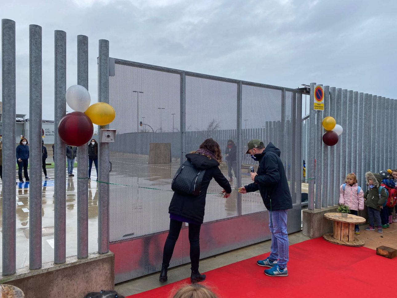 Inauguración de las aulas prefabricadas del CPI Ana María Navales en marzo de 2022