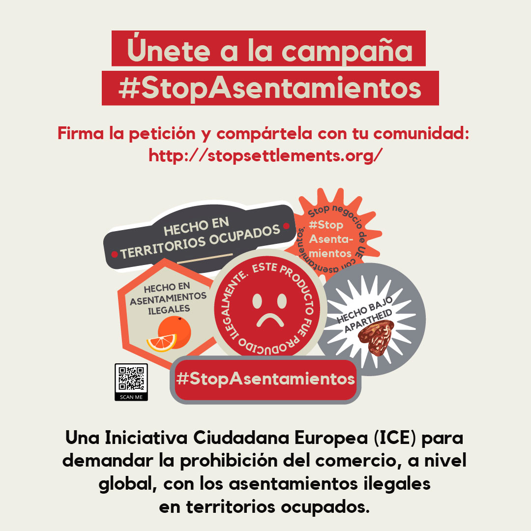cartel contra los asentamientos ilegales