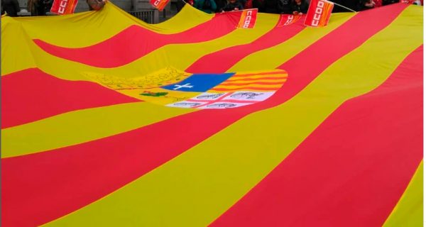 CCOO desplegará una bandera de Aragón en la concentración por la educación