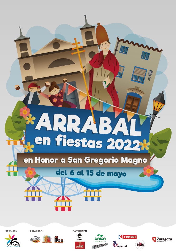 Cartel de las fiestas populares del barrio zaragozano del arrabal