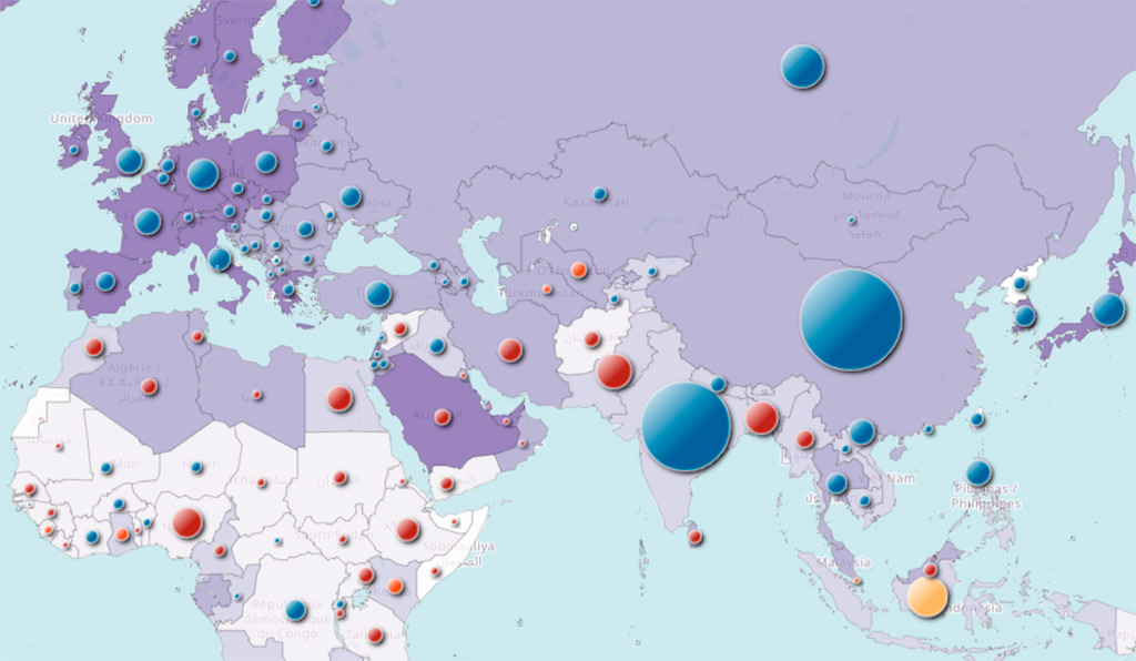 Captura del mapa sobre la situación de legalidad de los derechos LGTBI+